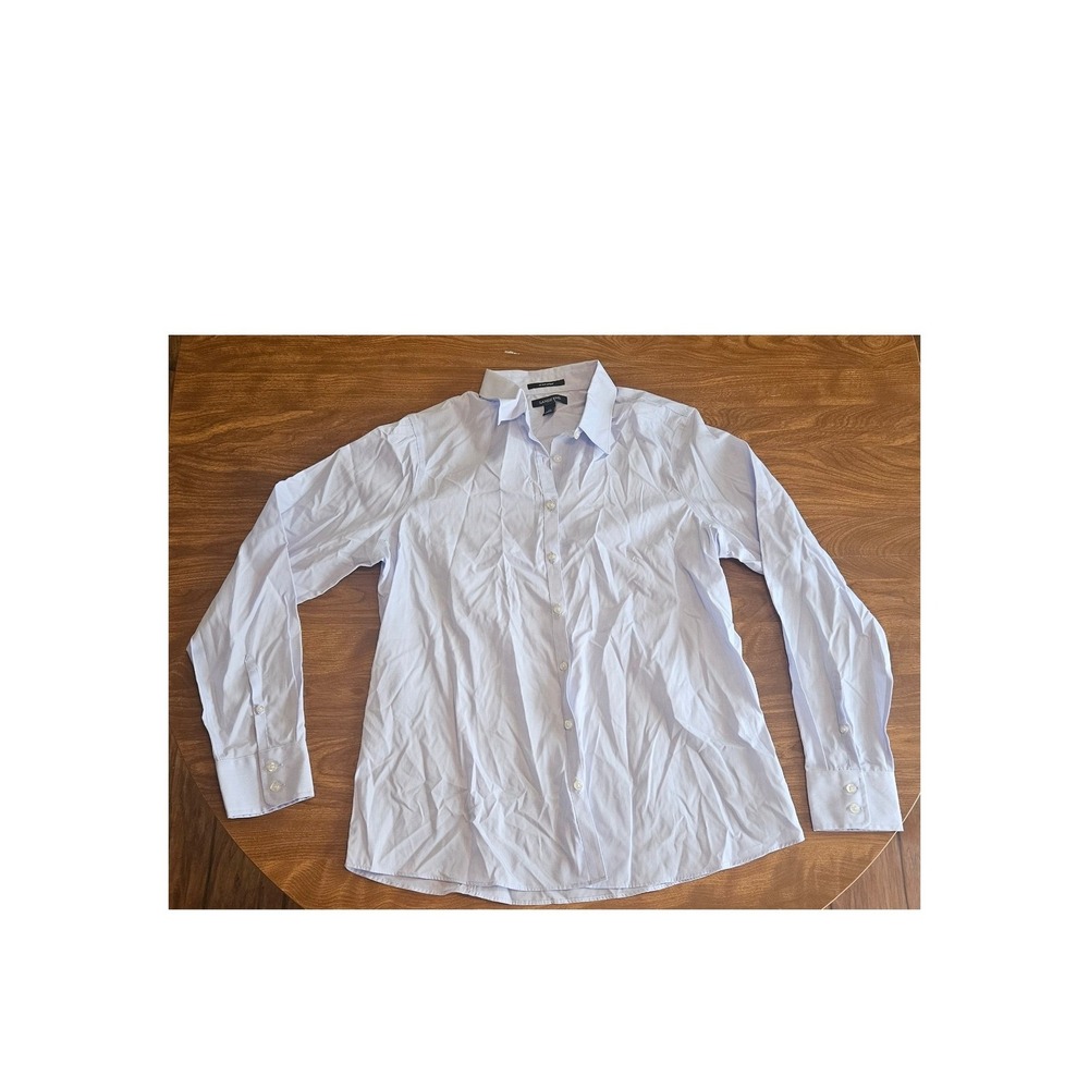 Lands' End Mens No Iron Supima Long Sleeve‎ Button Down Dress Shirt
